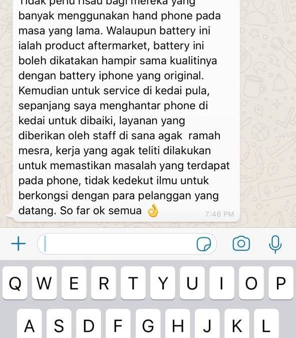 YooBao Battery Reviews From iPro Ampang Customers