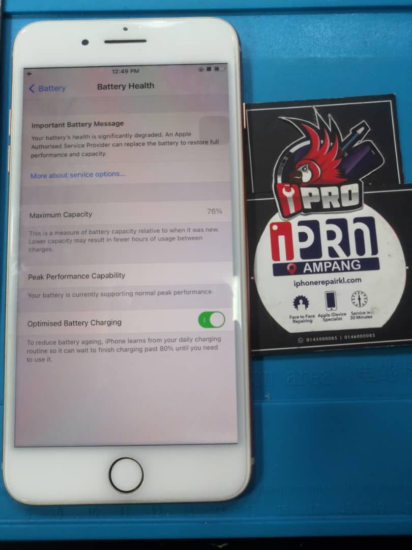 Iphone 8 Plus YooBao Battery Replacement 18 Months Warranty At iPro Ampang