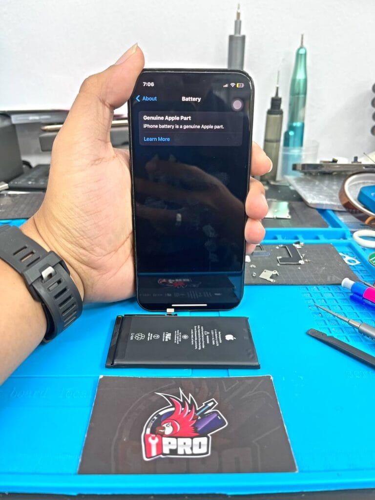 repair iphone genuine battery completed sucessfully