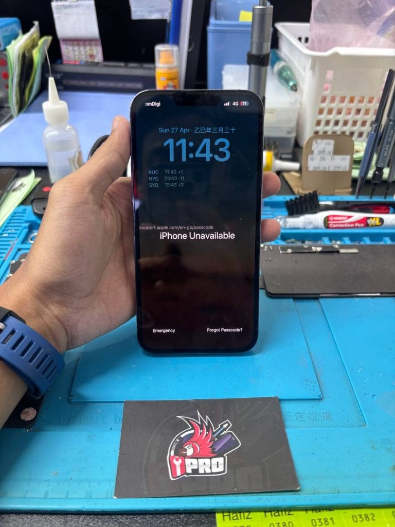 After iPhone green screen repair 