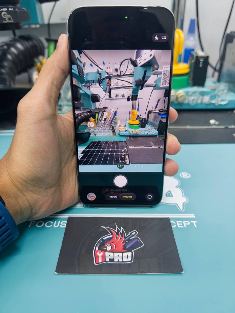 After completed clean iPhone camera